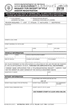 2519 Missouri Form