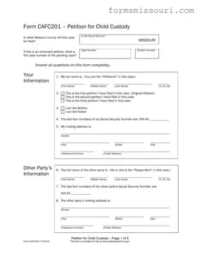 Cafc201 Missouri Form