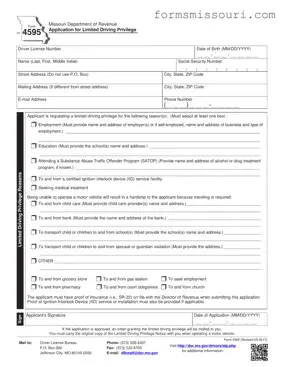 Missouri 4595 Form
