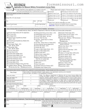 Missouri 4601 Form