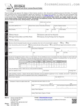 Missouri 4681 Form