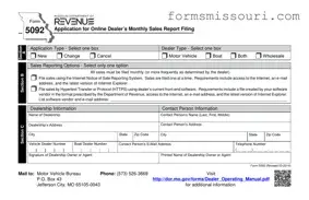 Missouri 5092 Form