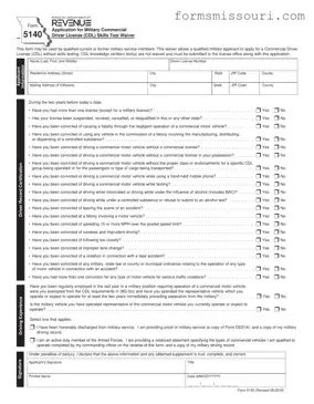 Missouri 5140 Form