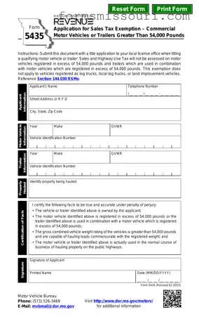 Missouri 5435 Form