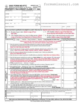 Missouri Mo Ptc Form