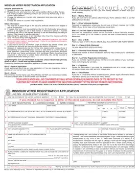 Missouri Voter Registration Application Form